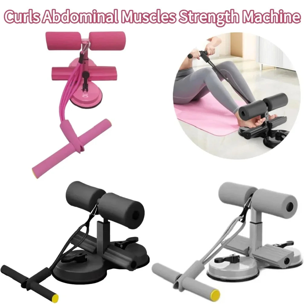 Sit-up Aids Home Indoor Suction Cup Fixed Fitness Equipment Curls Abdominal Muscles Strength Strength Training Rope Ab Machine - Bodily Fitness