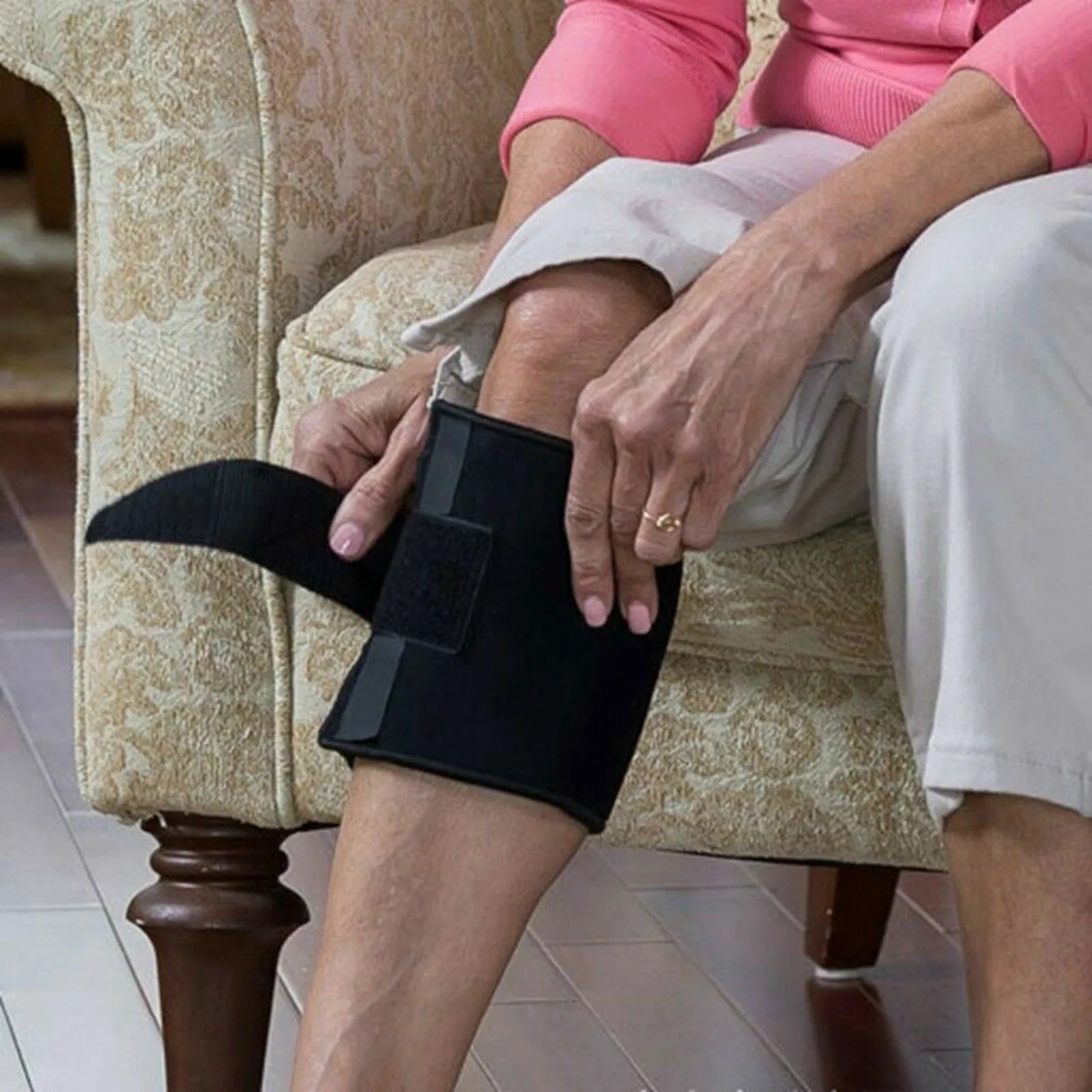 1pc Back Pain Knee Brace Knee Acupressure Sciatic Nerve Pad Magnetic Therapy Stone Relieve Tension Sciatic Nerve Knee Pad - Bodily Fitness