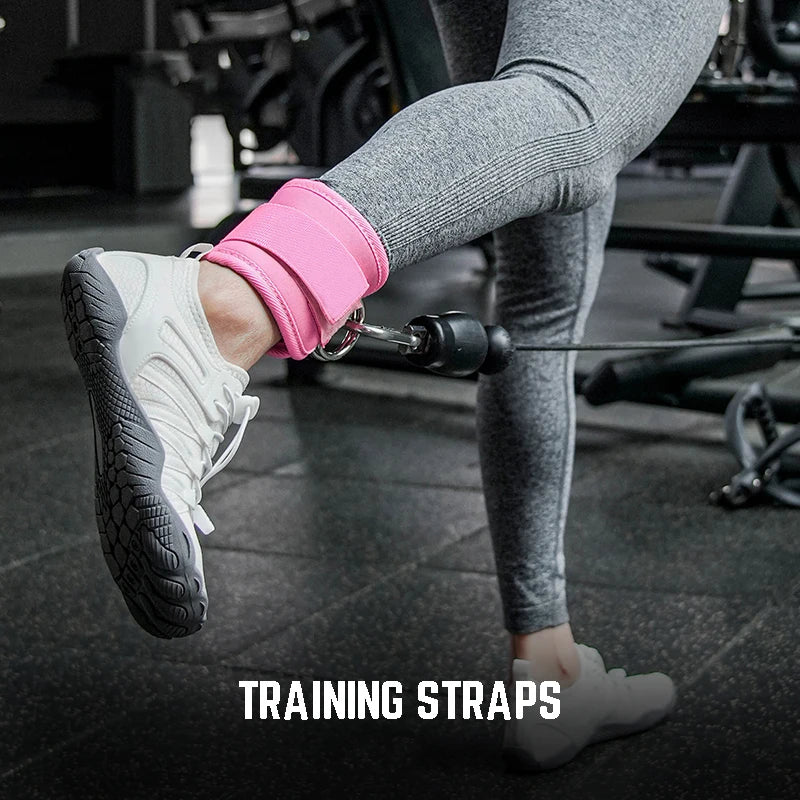 Gym Ankle Straps Double D-Ring Adjustable Neoprene Padded Cuffs Ankle Weight Leg Training Brace Support Sport Safety Abductors - Bodily Fitness