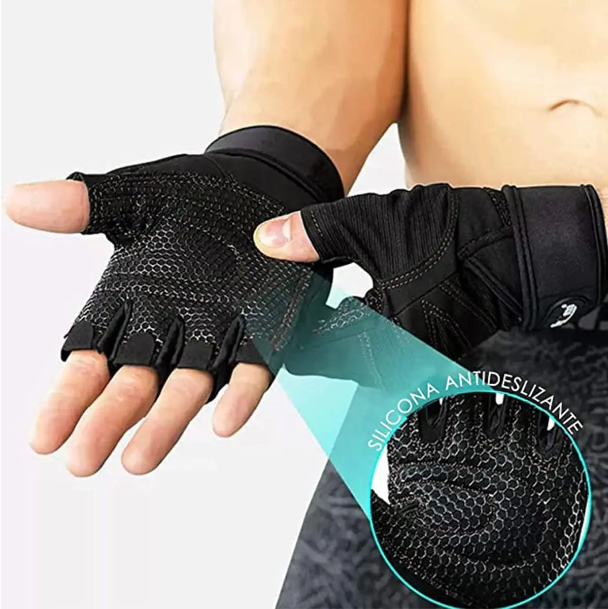 Gym Gloves, Gym Sports Gloves, Anti-slip and Breathable Gloves, Design Wrist Protective Gloves for Men and Women for Running - Bodily Fitness