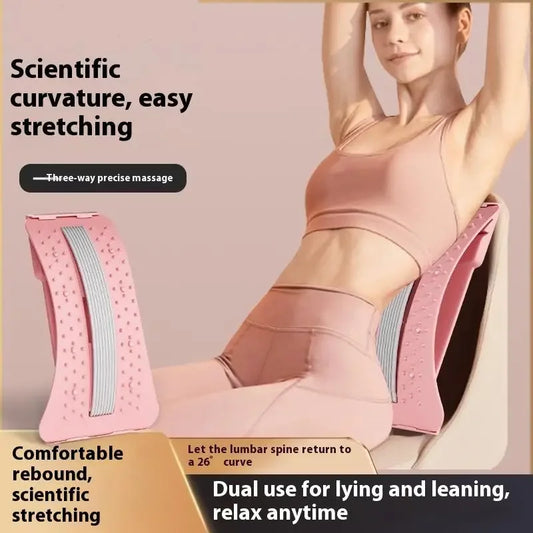 Back Massager Stretch Lumbar Support Relaxation Spine Pain Relief Vertebral Relaxer Stretches The Lower Traction Corrects Waist - Bodily Fitness