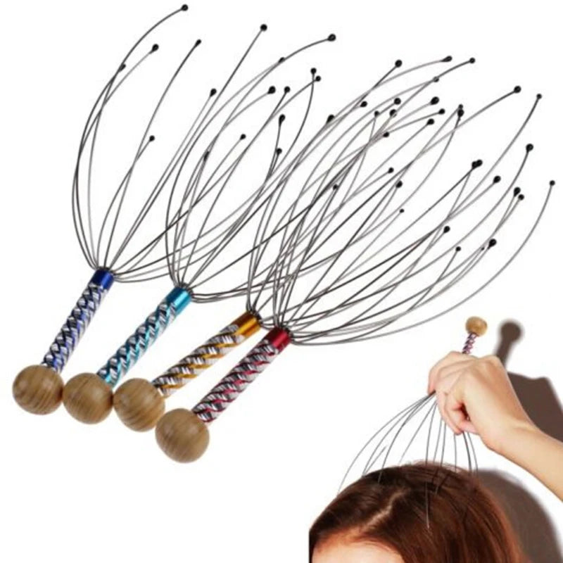 Head Relax Massager Healing Neck Claw Massage Anti-stress Pain Relief Octopus Scalp Relax Spa Headache Stimulate Blood Circulate - Bodily Fitness