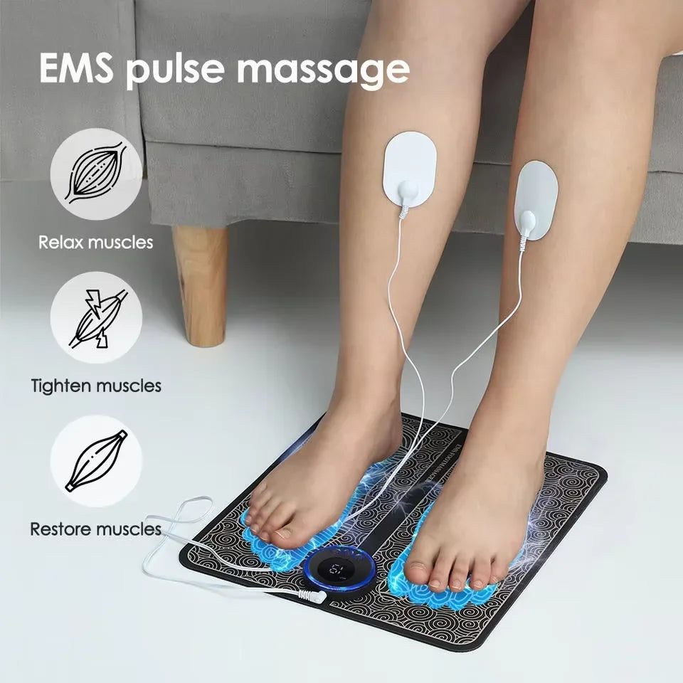 Electric Foot Massager Pad Muscle Massage Relaxation Trainer For Massage Fitness Outdoor Sport Home Family Relax - Bodily Fitness
