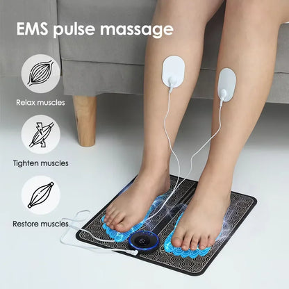 Electric Foot Massager Pad Muscle Massage Relaxation Trainer For Massage Fitness Outdoor Sport Home Family Relax - Bodily Fitness