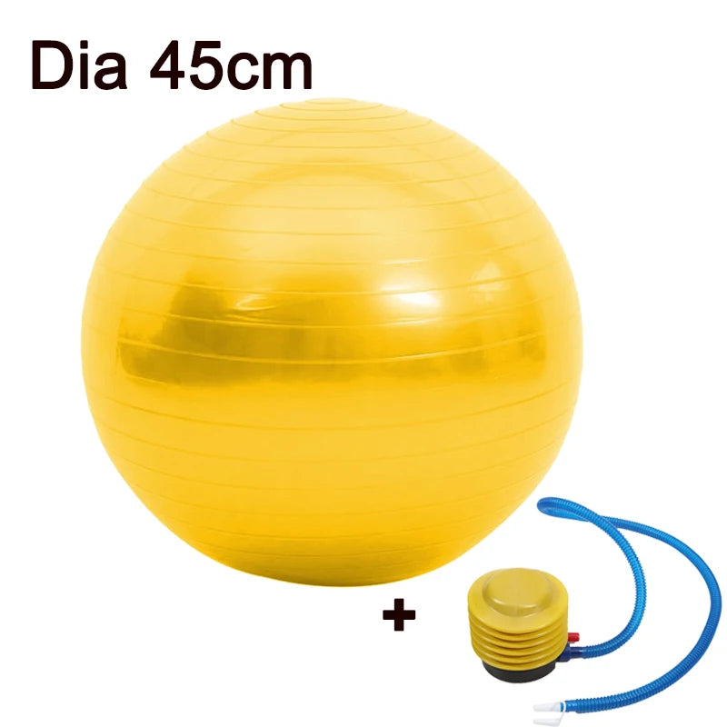 45/25cm Yoga Ball Gym Fitness Balls Sports Pilates Birthing Fitball Exercise Training Workout Massage Ball Pump Can Be Selected - Bodily Fitness