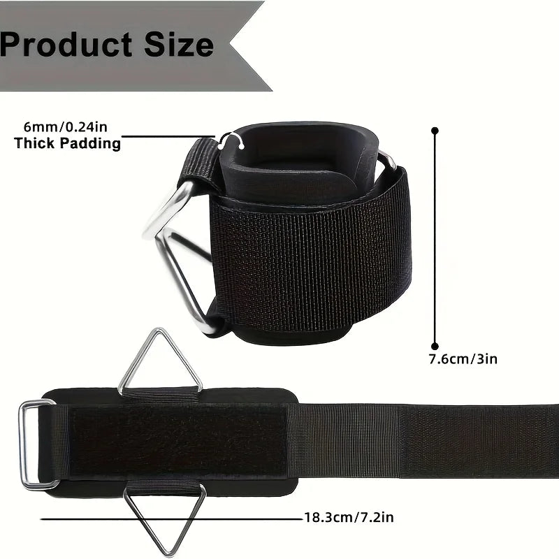 1 Pc Wrist Cuffs for Cable Machine, Adjustable Neoprene Padding, One Size Fit All, Fitness Wrist Straps for Men Women - Bodily Fitness