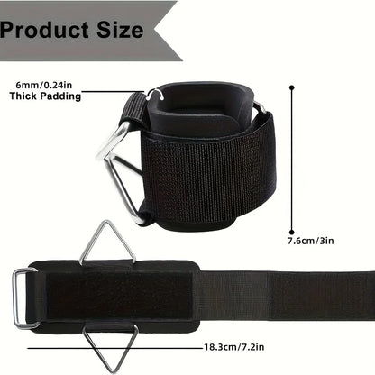 1 Pc Wrist Cuffs for Cable Machine, Adjustable Neoprene Padding, One Size Fit All, Fitness Wrist Straps for Men Women - Bodily Fitness