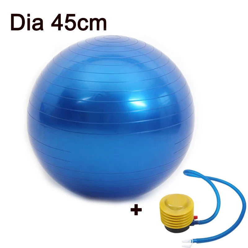 45/25cm Yoga Ball Gym Fitness Balls Sports Pilates Birthing Fitball Exercise Training Workout Massage Ball Pump Can Be Selected - Bodily Fitness