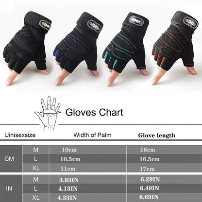 Gym Gloves for Men Women Fitness Weight Lifting Wristband Gloves Body Building Training Sports Exercise Cycling Glove Shockproof - Bodily Fitness