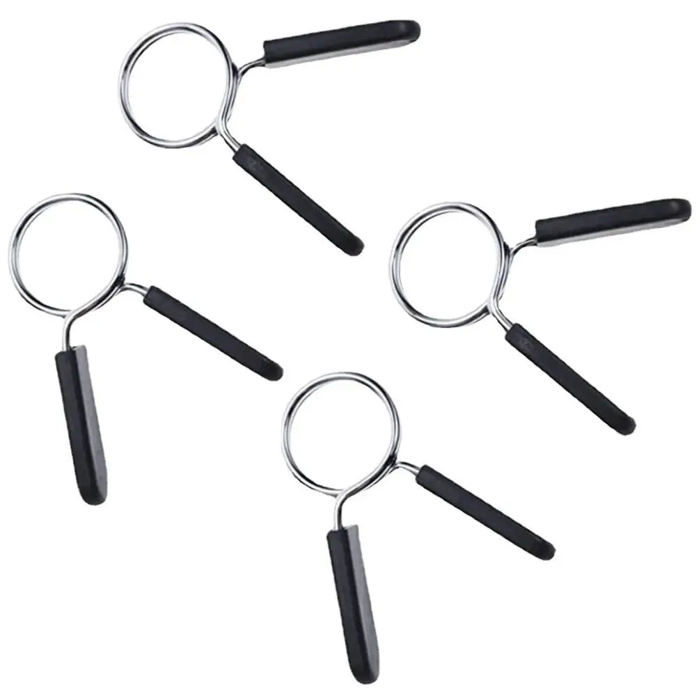 1 Pair Gym Barbell Clips Dumbell Anti-loosening Spring Collar Clips Safety Protection Stable Barbell Lock Clamp Fitness Training - Bodily Fitness