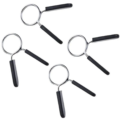 1 Pair Gym Barbell Clips Dumbell Anti-loosening Spring Collar Clips Safety Protection Stable Barbell Lock Clamp Fitness Training - Bodily Fitness