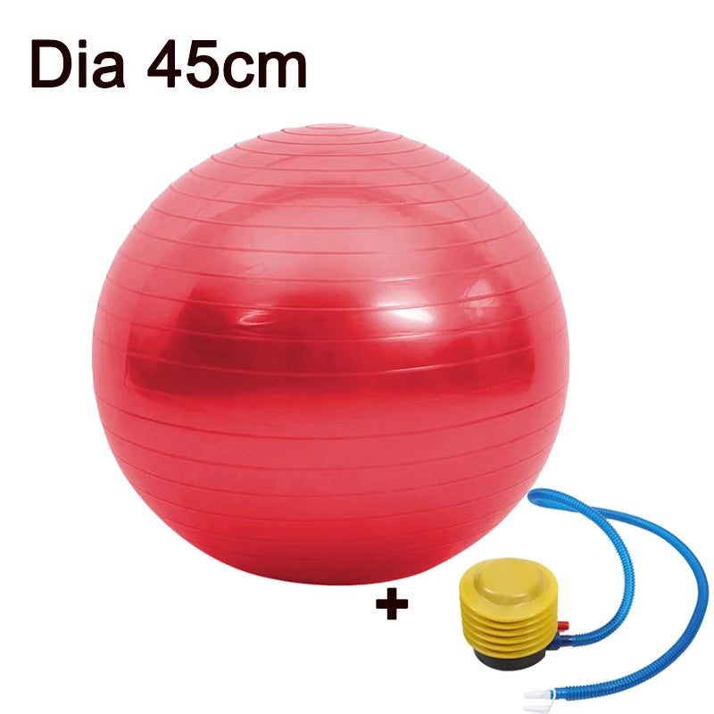 45/25cm Yoga Ball Gym Fitness Balls Sports Pilates Birthing Fitball Exercise Training Workout Massage Ball Pump Can Be Selected - Bodily Fitness
