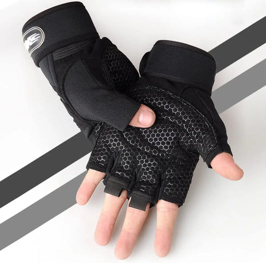 Gym Gloves, Gym Sports Gloves, Anti-slip and Breathable Gloves, Design Wrist Protective Gloves for Men and Women for Running - Bodily Fitness