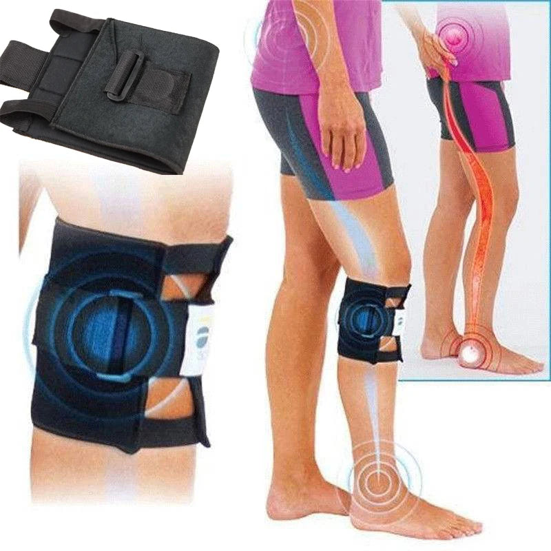 1pc Back Pain Knee Brace Knee Acupressure Sciatic Nerve Pad Magnetic Therapy Stone Relieve Tension Sciatic Nerve Knee Pad - Bodily Fitness