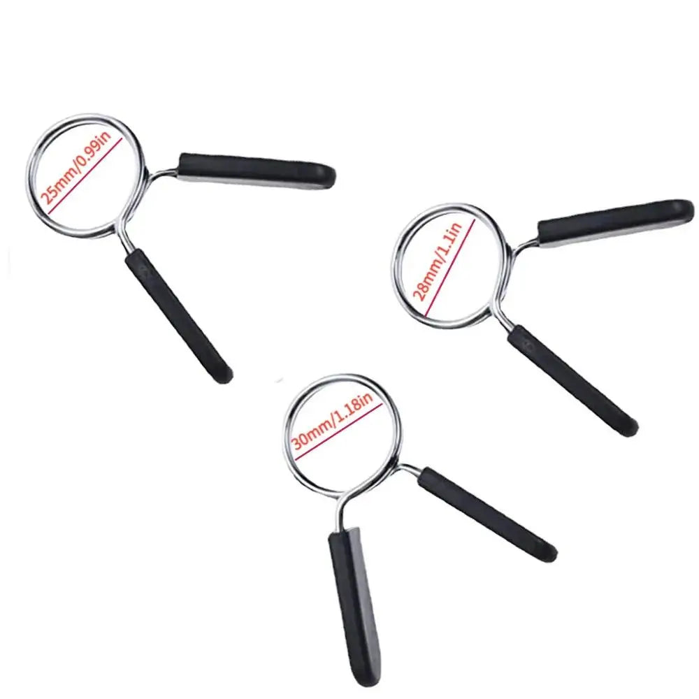 1 Pair Gym Barbell Clips Dumbell Anti-loosening Spring Collar Clips Safety Protection Stable Barbell Lock Clamp Fitness Training - Bodily Fitness