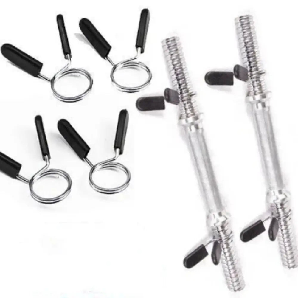 1 Pair Gym Barbell Clips Dumbell Anti-loosening Spring Collar Clips Safety Protection Stable Barbell Lock Clamp Fitness Training - Bodily Fitness