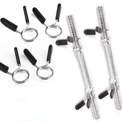1 Pair Gym Barbell Clips Dumbell Anti-loosening Spring Collar Clips Safety Protection Stable Barbell Lock Clamp Fitness Training - Bodily Fitness