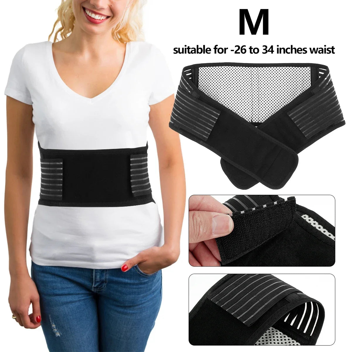 Back Support Belt Breathable Lower Back Brace Pain Relief Adjustable Self-Warming Comfort Lumbar Support Back Brace - Bodily Fitness