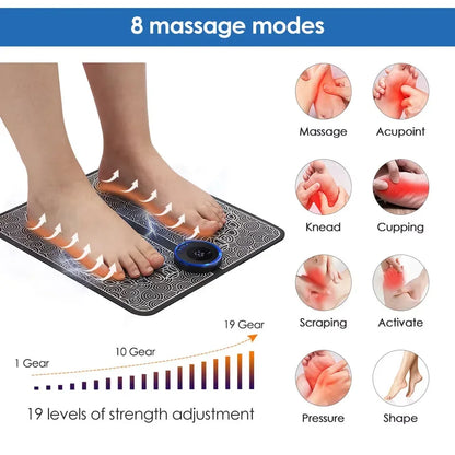 Electric Foot Massager Pad Muscle Massage Relaxation Trainer For Massage Fitness Outdoor Sport Home Family Relax - Bodily Fitness