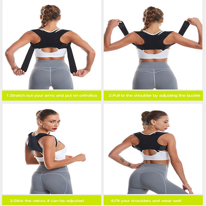 Adjustable Posture Corrector Back Brace Shoulder Support Corrector Prevention Humpback Back Health Care - Bodily Fitness