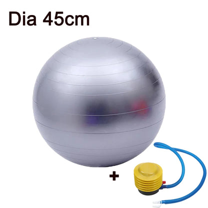 45/25cm Yoga Ball Gym Fitness Balls Sports Pilates Birthing Fitball Exercise Training Workout Massage Ball Pump Can Be Selected - Bodily Fitness