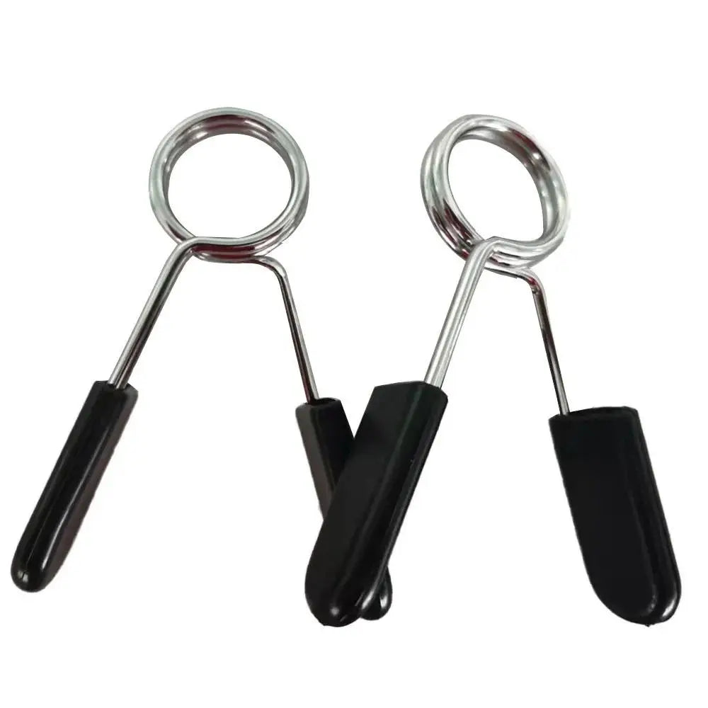 1 Pair Gym Barbell Clips Dumbell Anti-loosening Spring Collar Clips Safety Protection Stable Barbell Lock Clamp Fitness Training - Bodily Fitness