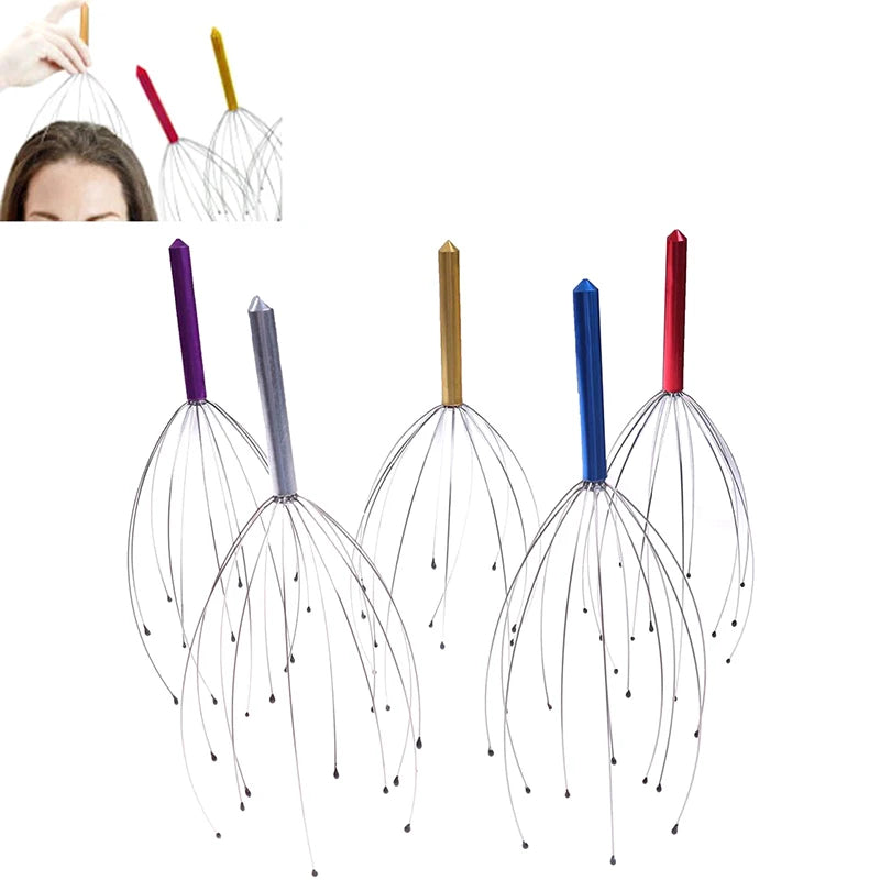 Head Relax Massager Healing Neck Claw Massage Anti-stress Pain Relief Octopus Scalp Relax Spa Headache Stimulate Blood Circulate - Bodily Fitness