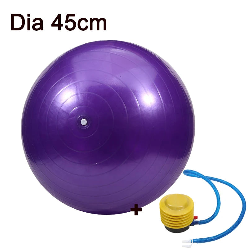 45/25cm Yoga Ball Gym Fitness Balls Sports Pilates Birthing Fitball Exercise Training Workout Massage Ball Pump Can Be Selected - Bodily Fitness