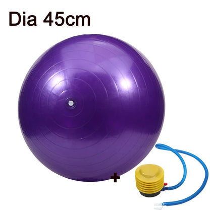 45/25cm Yoga Ball Gym Fitness Balls Sports Pilates Birthing Fitball Exercise Training Workout Massage Ball Pump Can Be Selected - Bodily Fitness